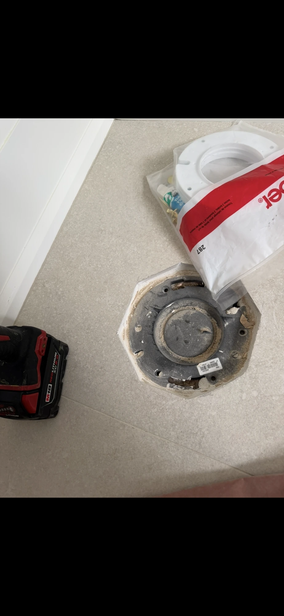 Toilet Installation before