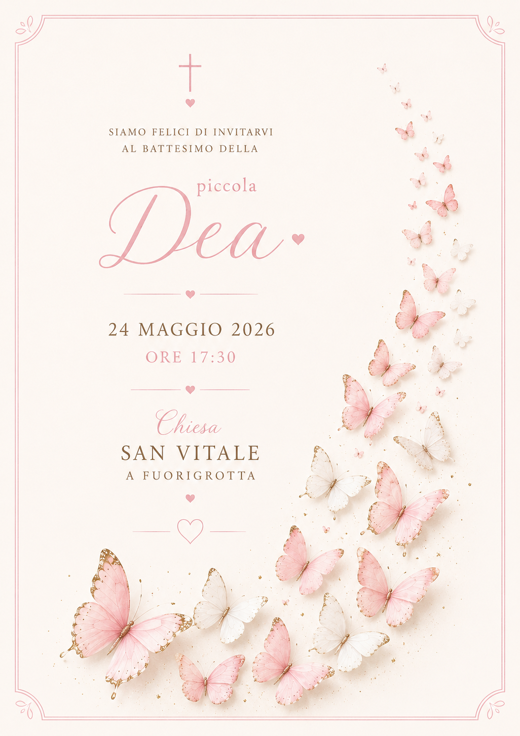 Invito battesimo Lumè Graphic