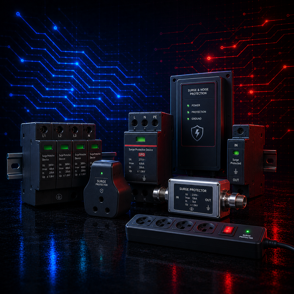 Industrial surge and electrical protection devices