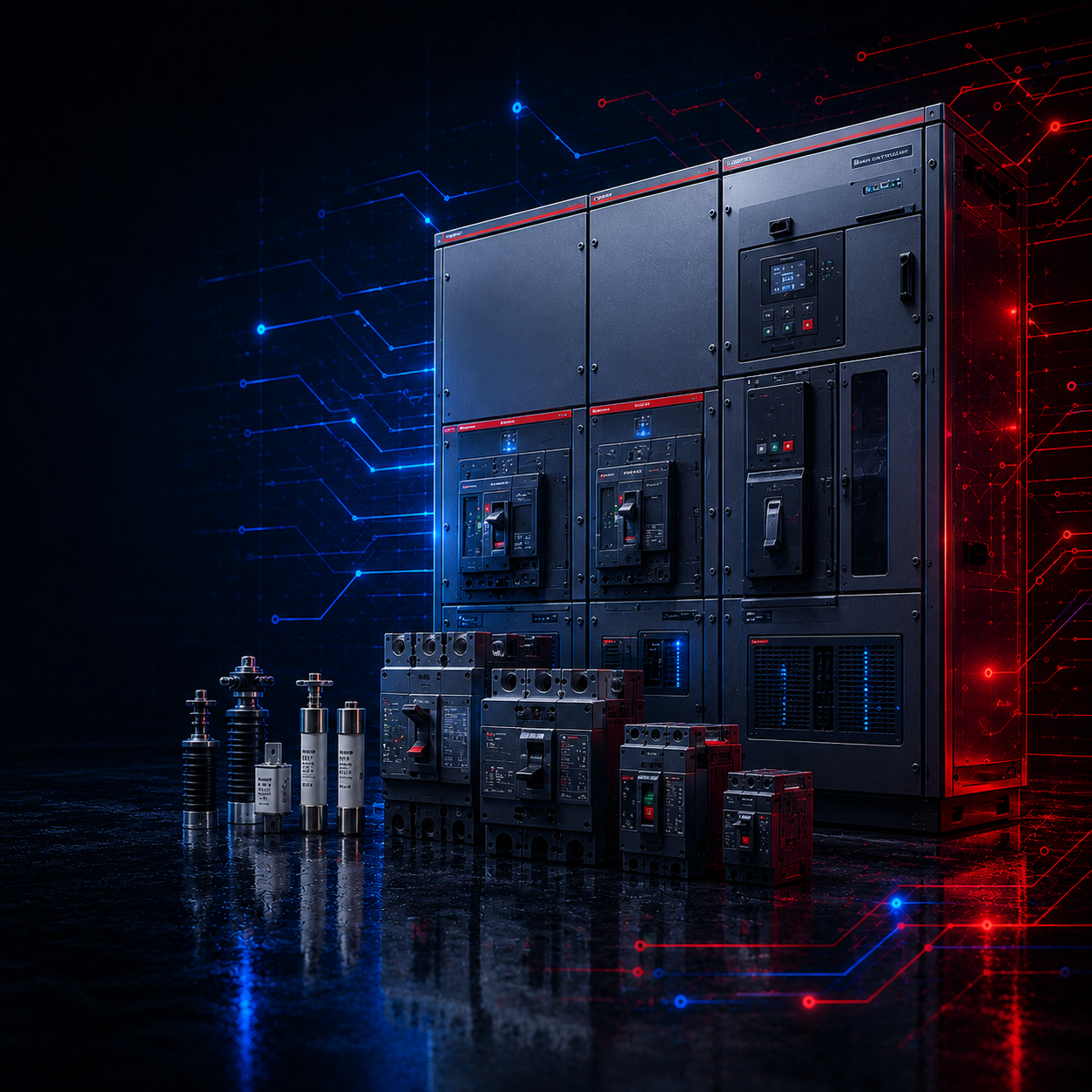 Industrial switchgear, circuit breakers and electrical protection equipment