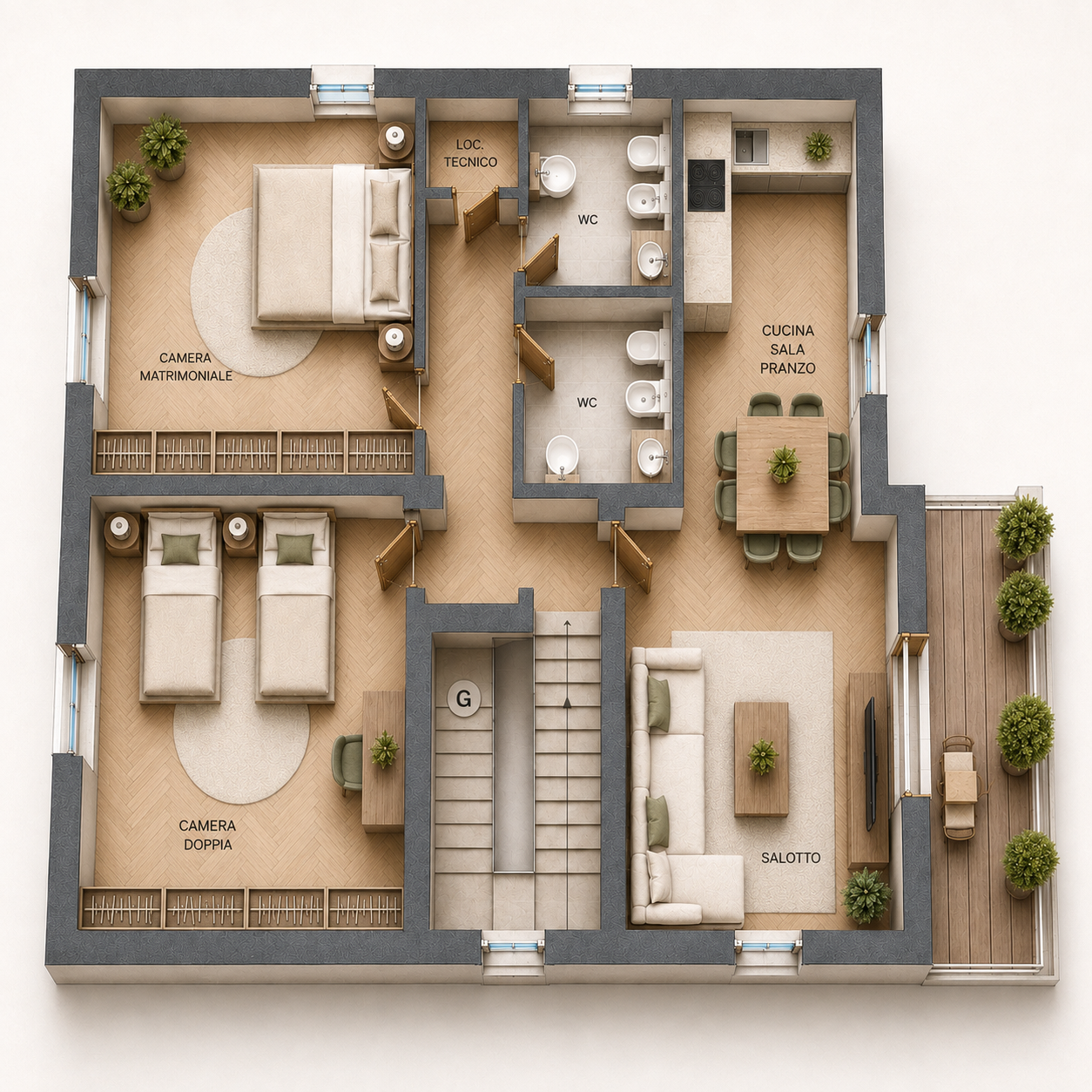 Planimetria residenza Cielo