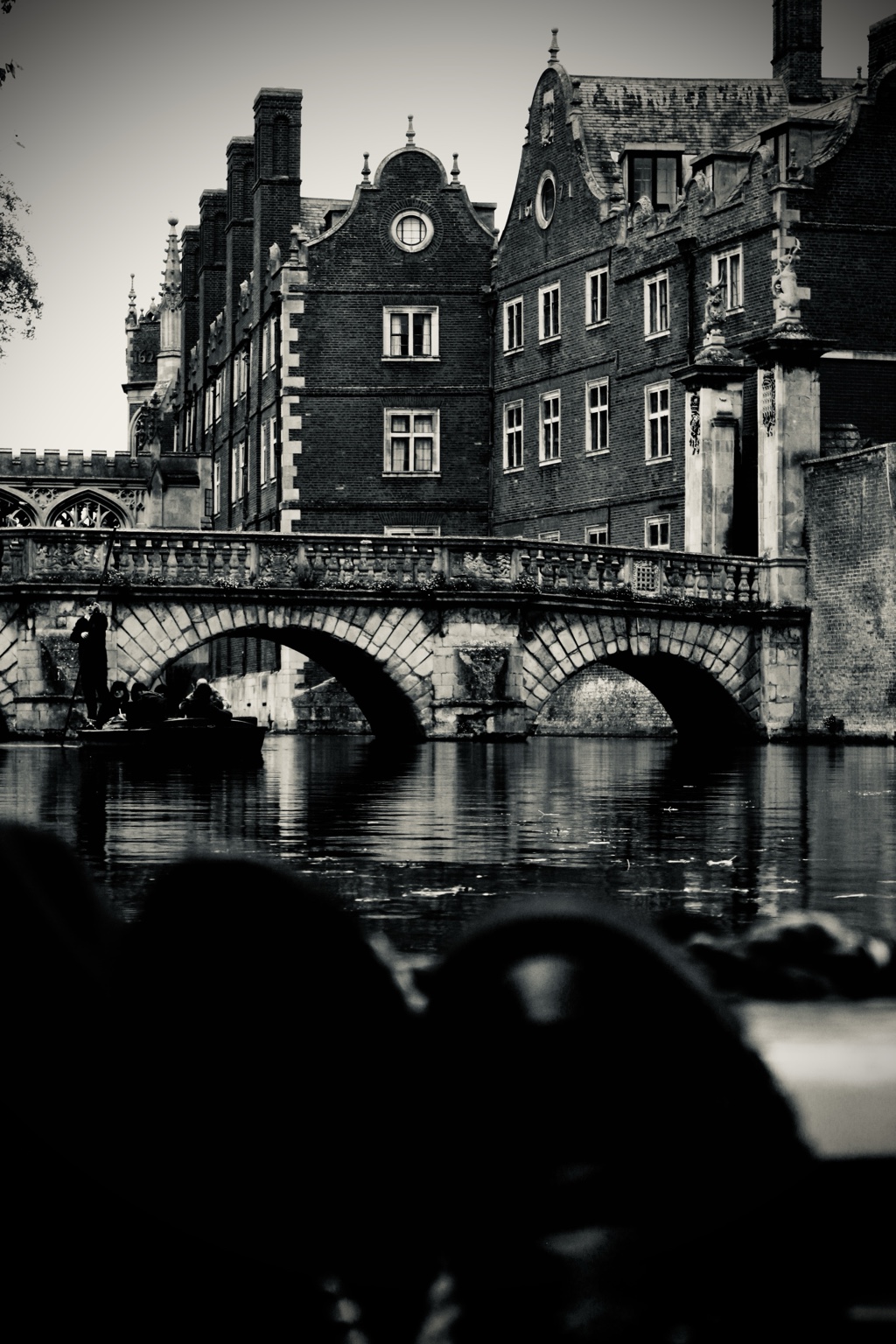 Bridge over the River Cam, photographed from a punt — Cambridge