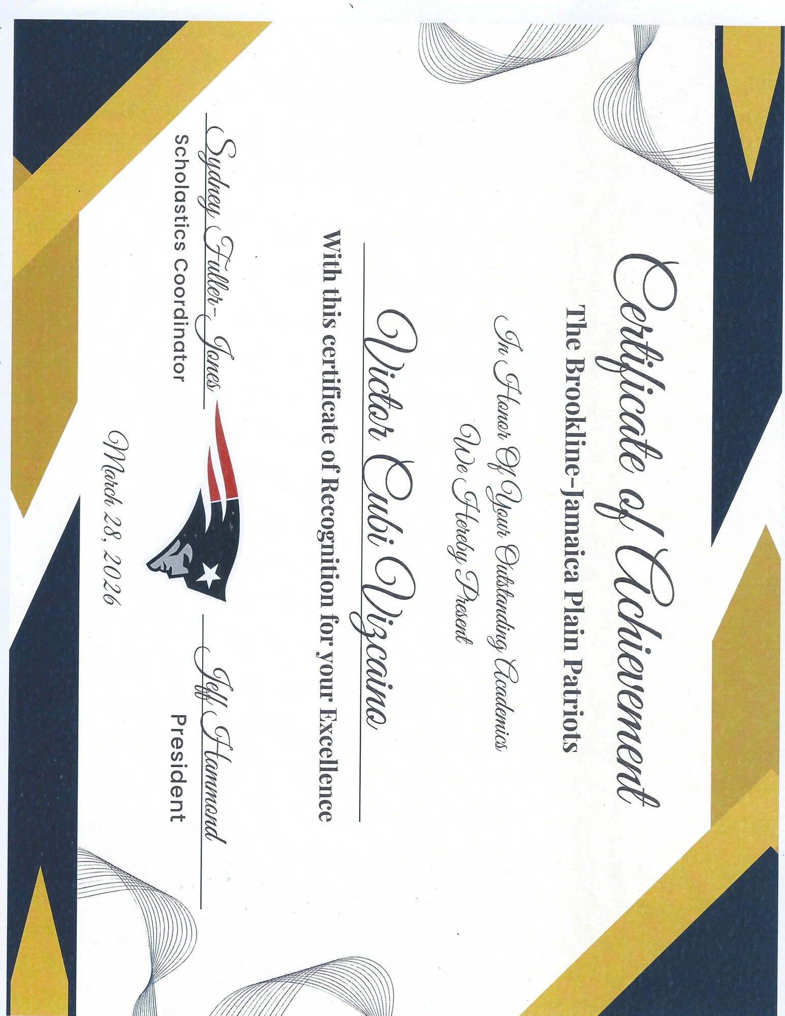 Award certificate 15