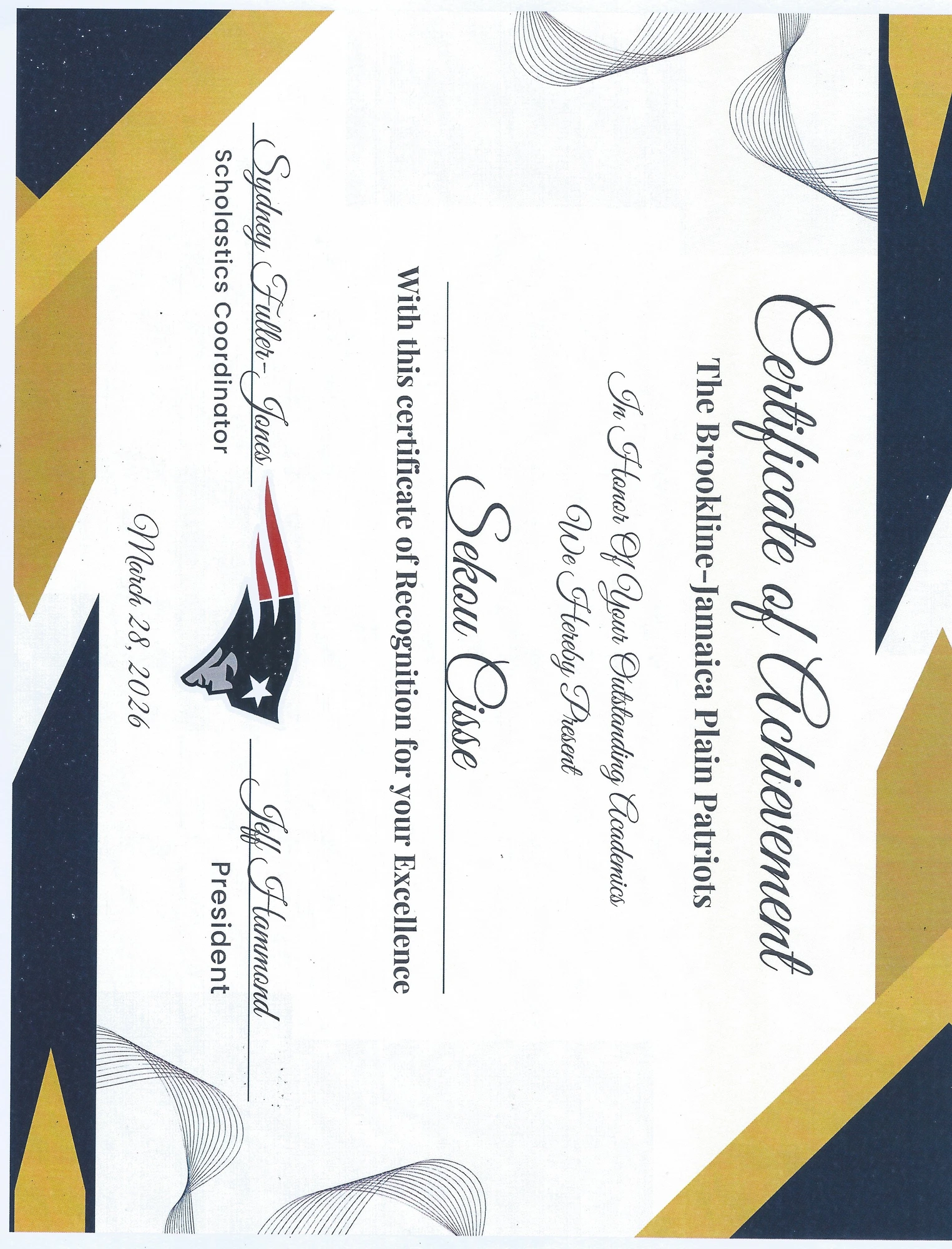 Award certificate 14