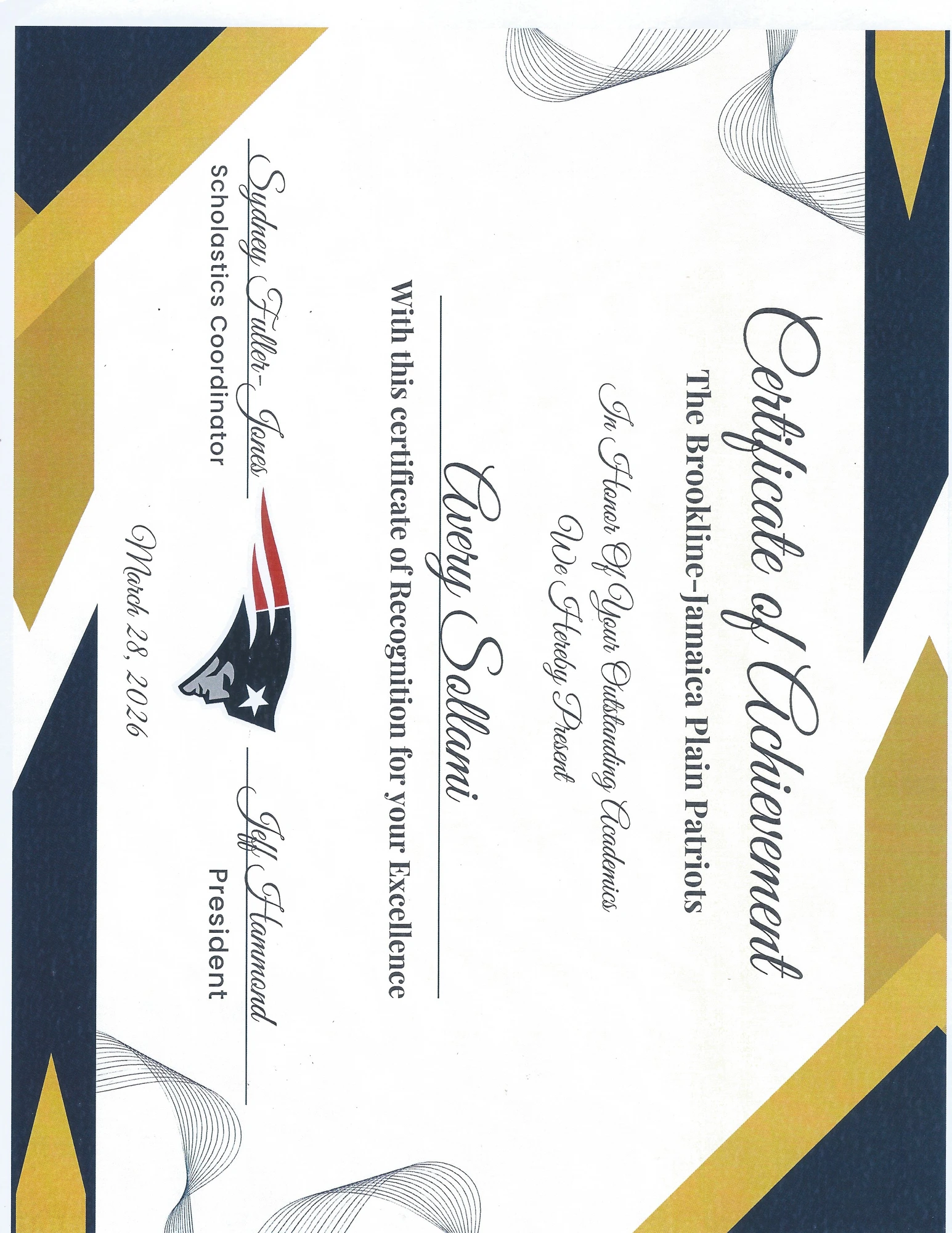 Award certificate 10