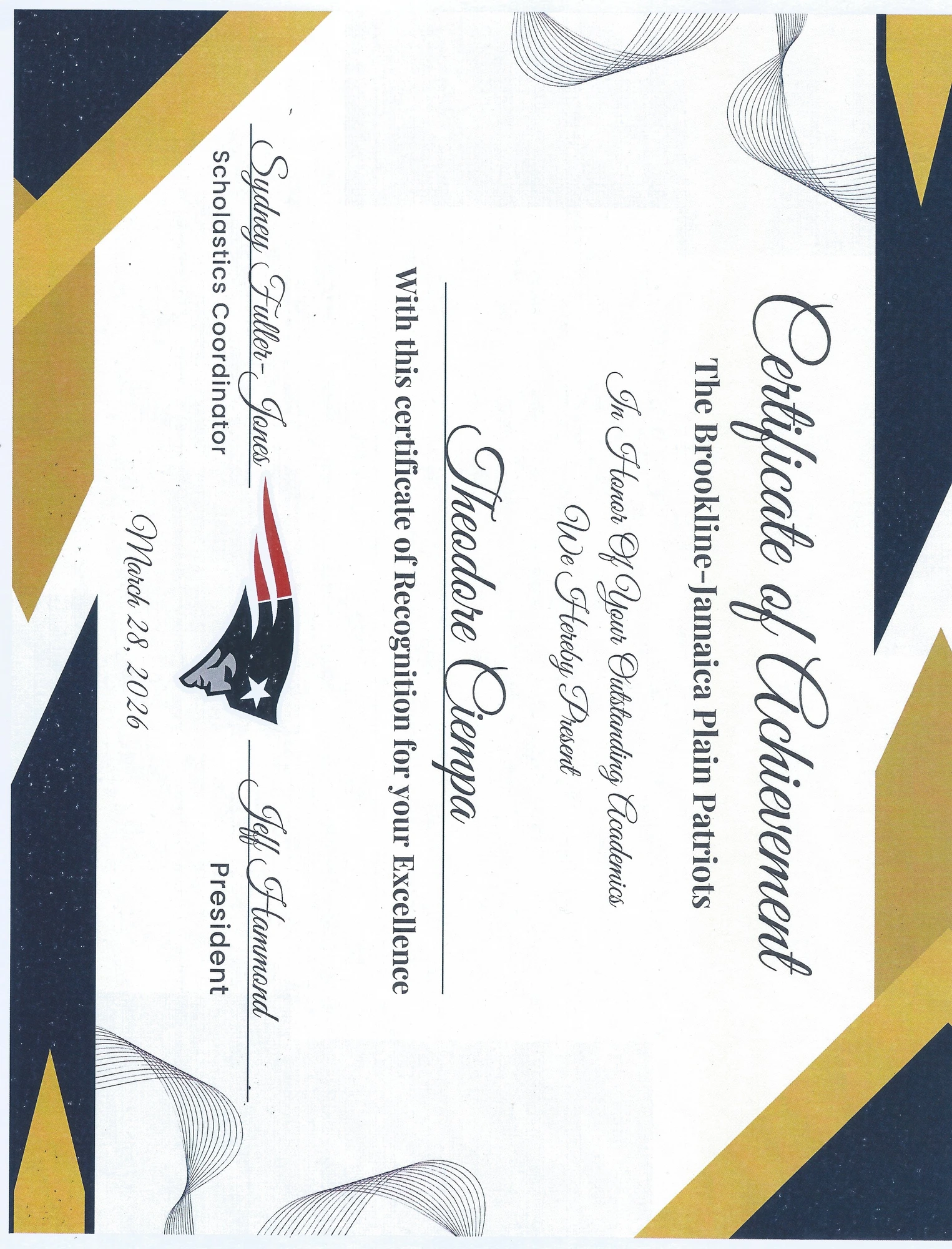 Award certificate 12