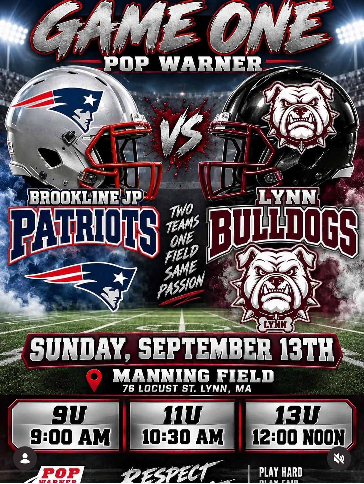 Game Day: Brookline JP Patriots vs Lynn Bulldogs graphic 1 of 4