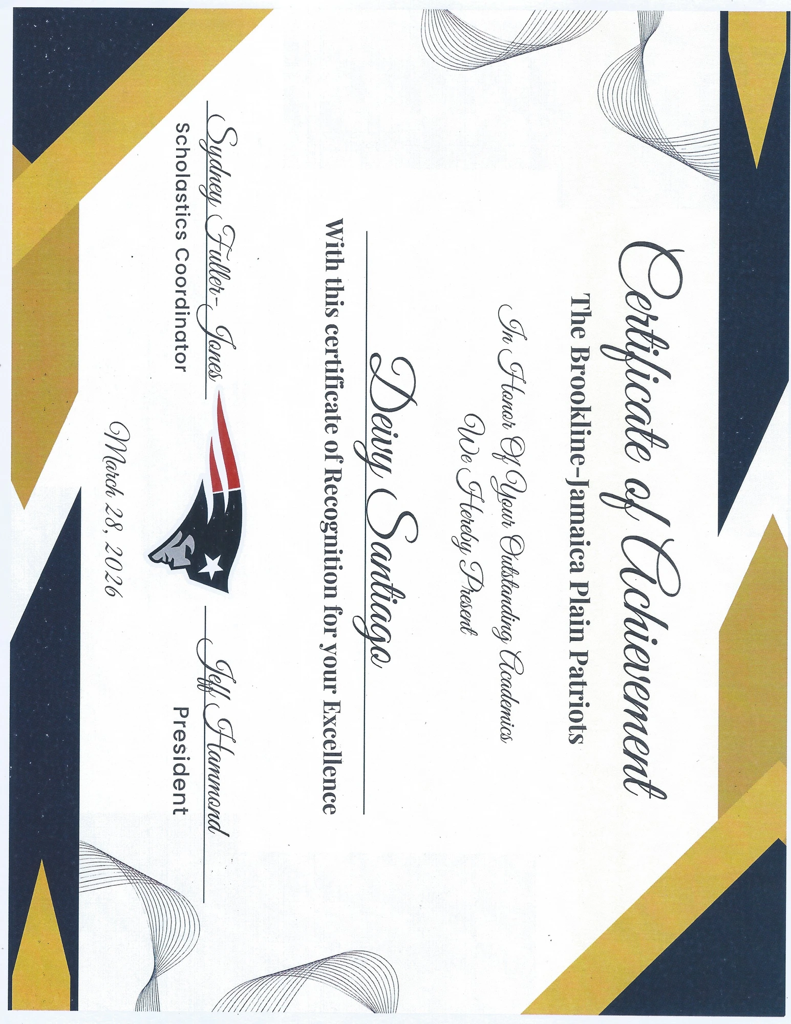 Award certificate 3