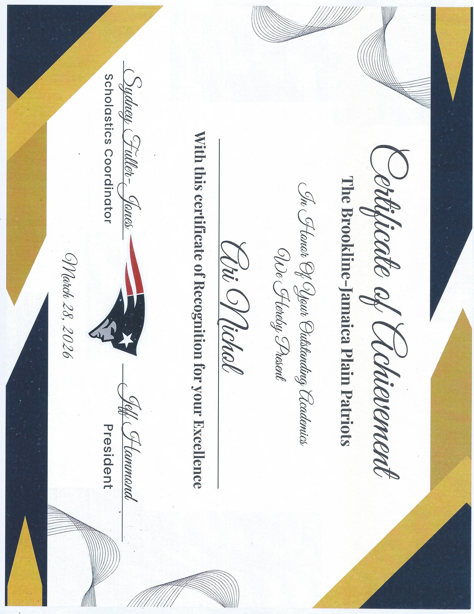Award certificate 13