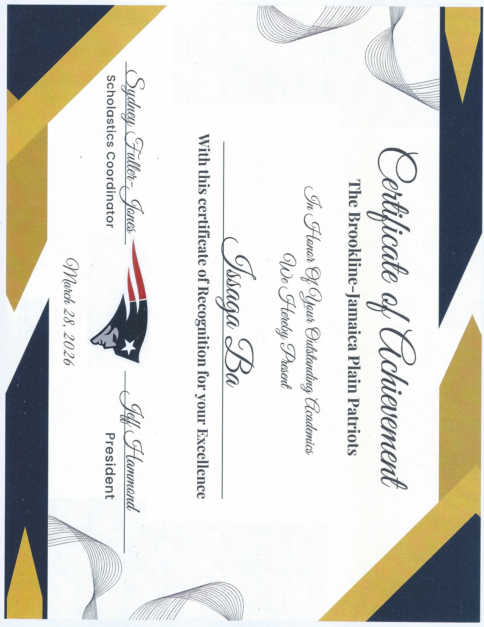 Award certificate 8