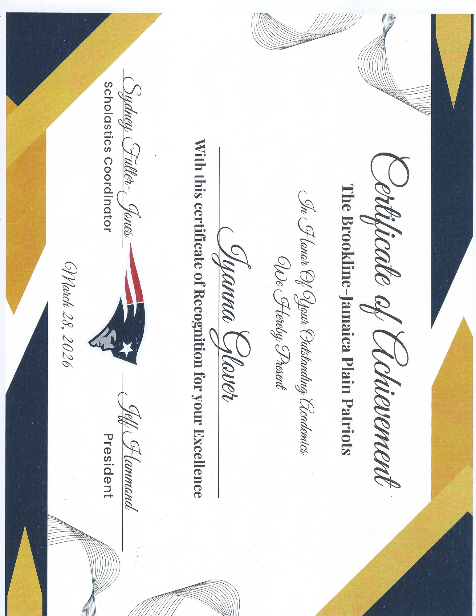 Award certificate 16