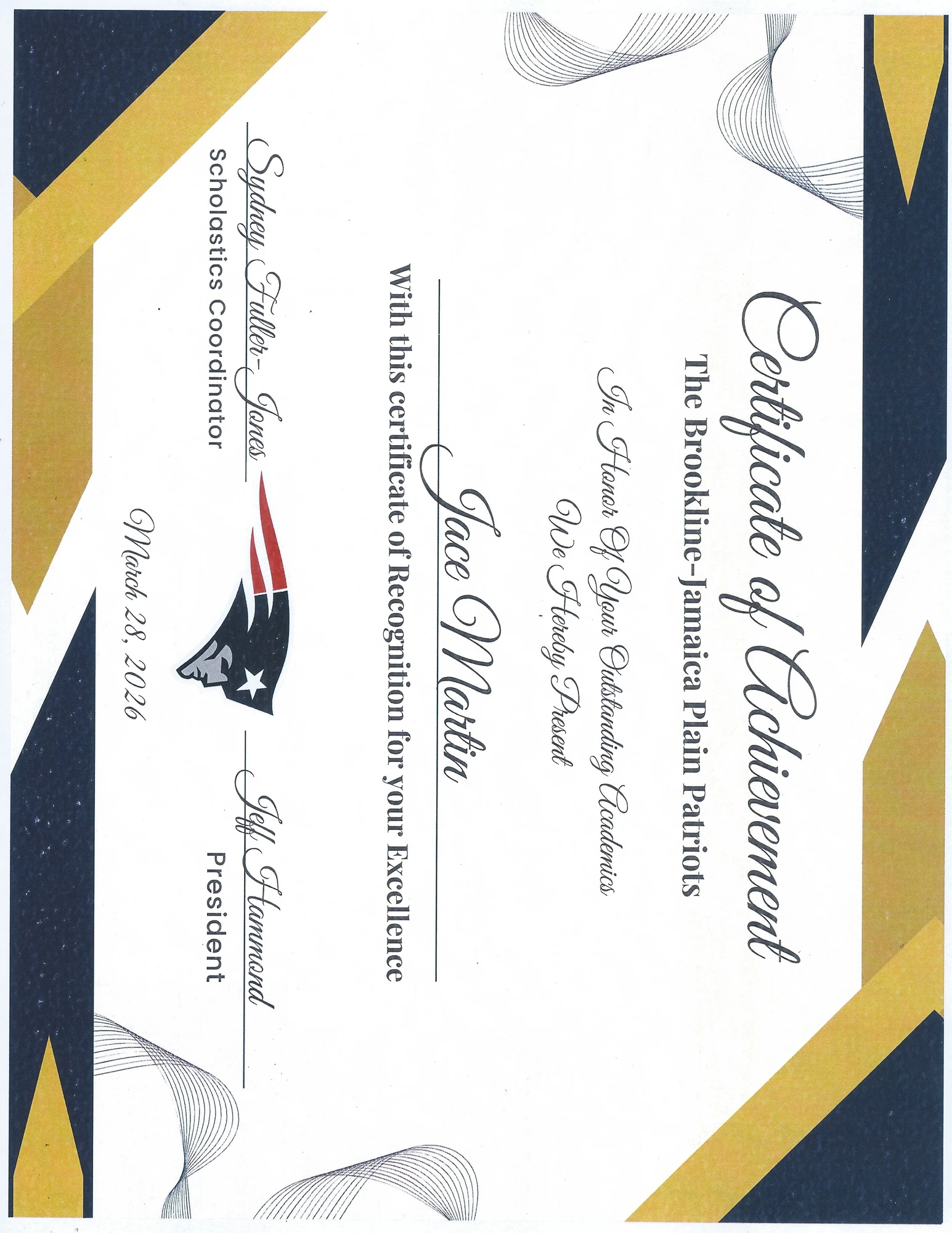 Award certificate 6
