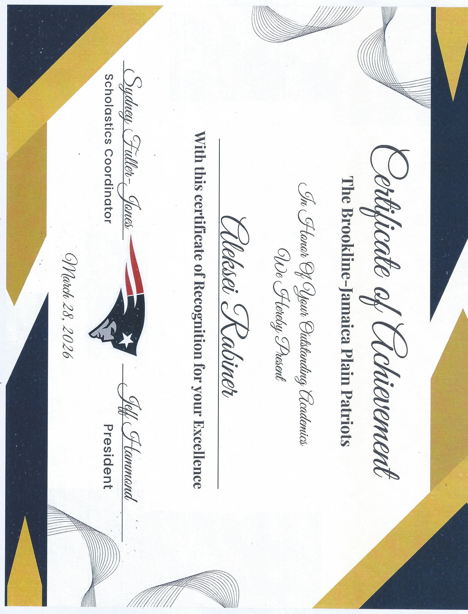 Award certificate 5