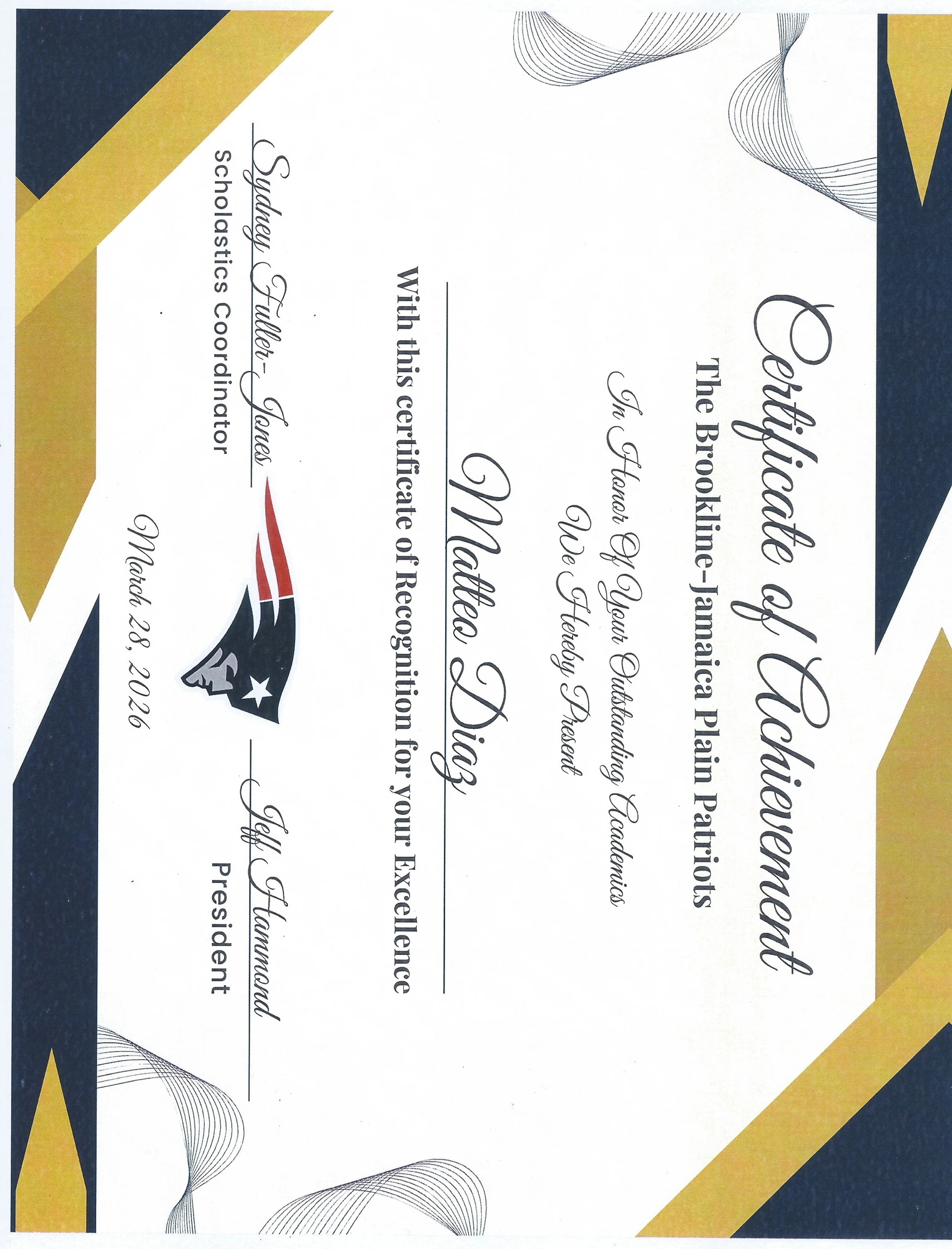 Award certificate 9