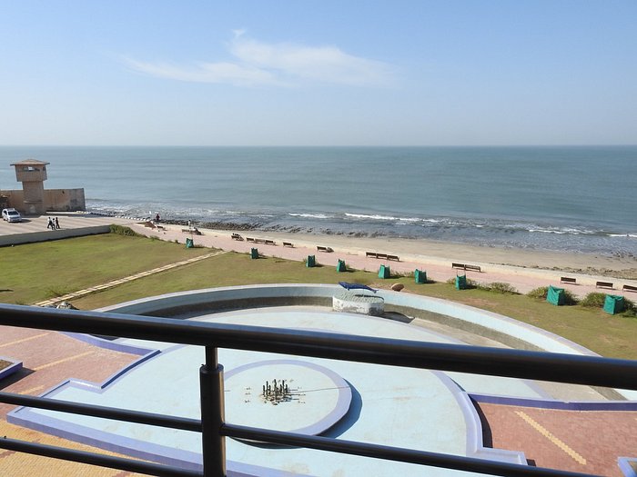Sea view from a balcony at Sagar Darshan Guest House, Somnath, Gujarat