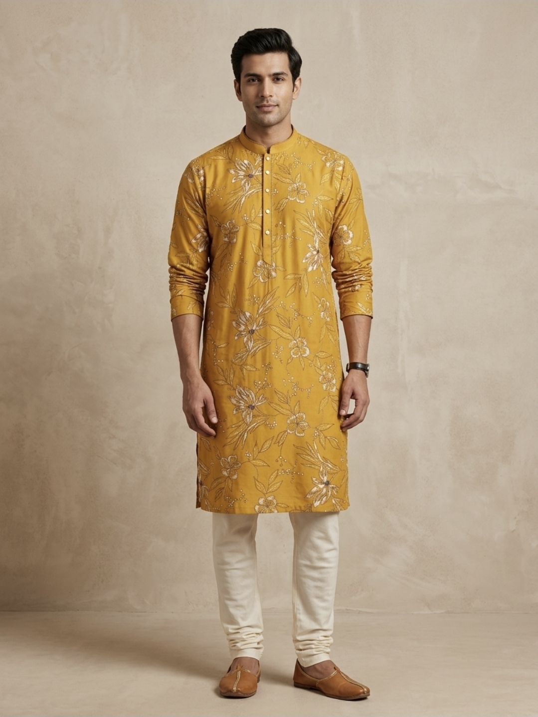 Marigold Floral Kurta
