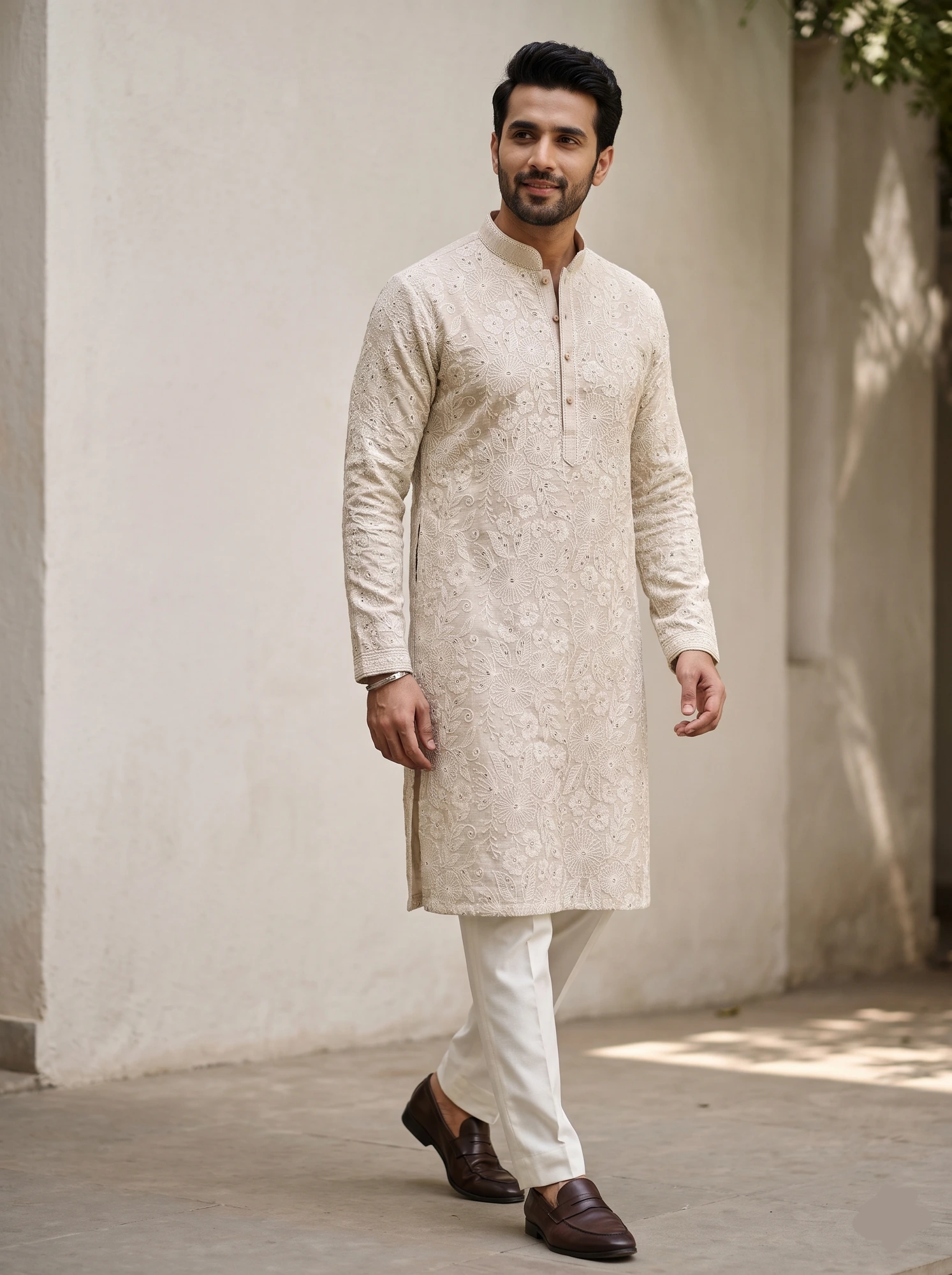 Ivory Chikankari Kurta