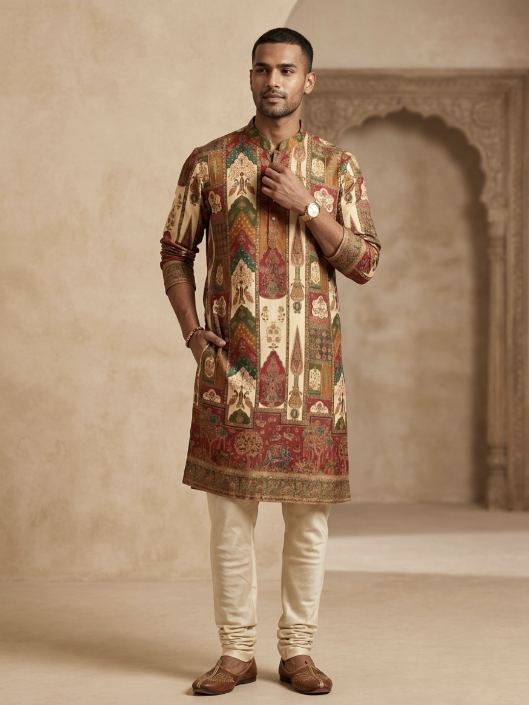 Pichwai Digital-Print Kurta